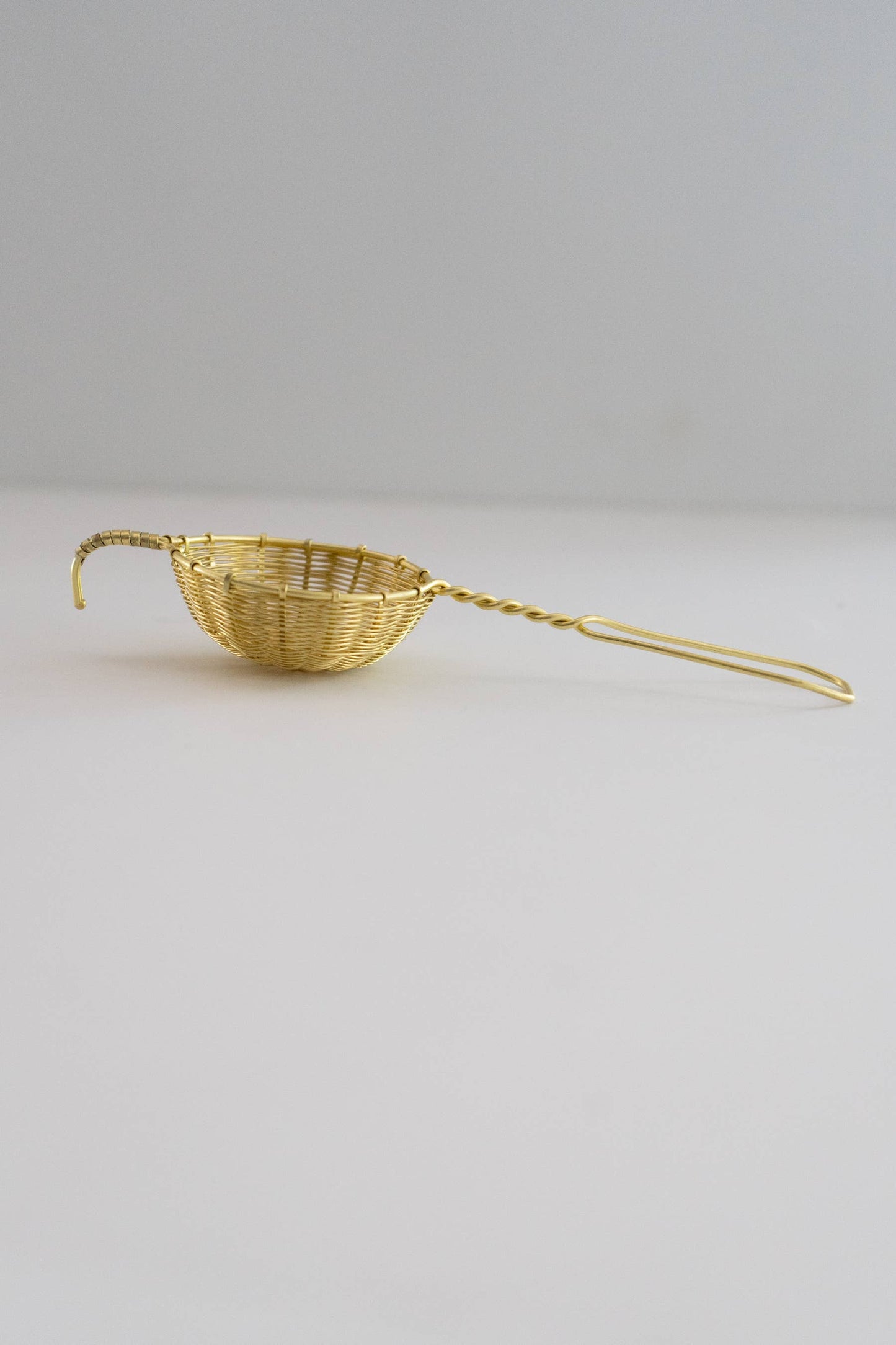 Hand-Woven Brass Strainer for Loose Leaf Tea