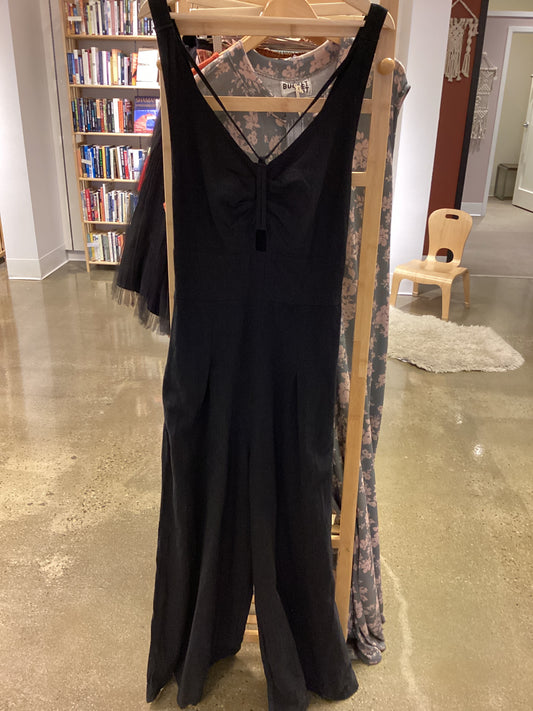 Black Cotton Jumpsuit