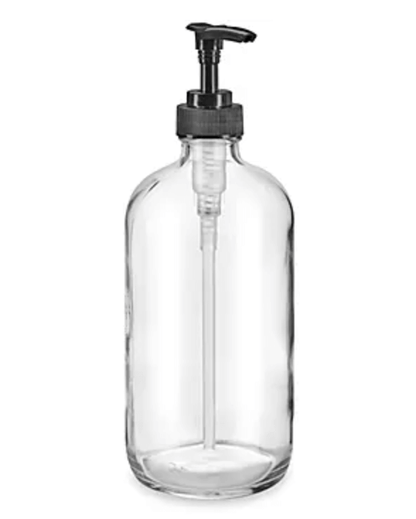 16 oz Clear Glass Bottle (Pump or Spray)