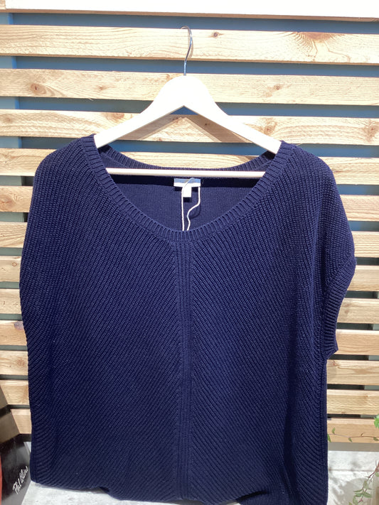 Talbots Navy Short Sleeve Sweater