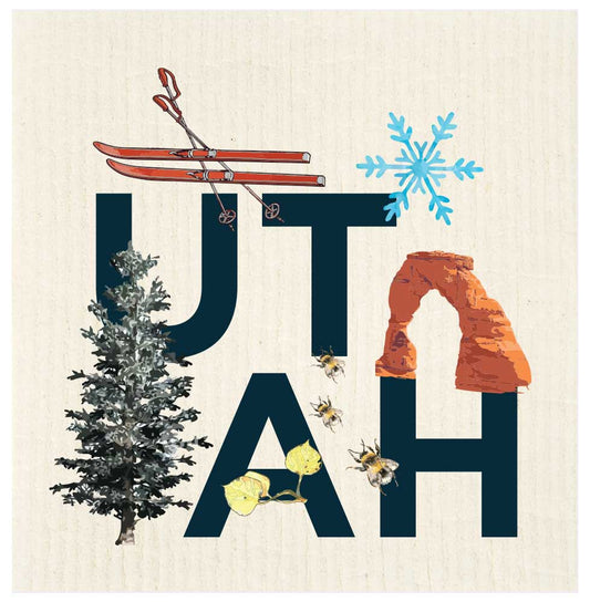 Utah Peek-A-Boo Swedish Dishcloth: Send Plastic Free