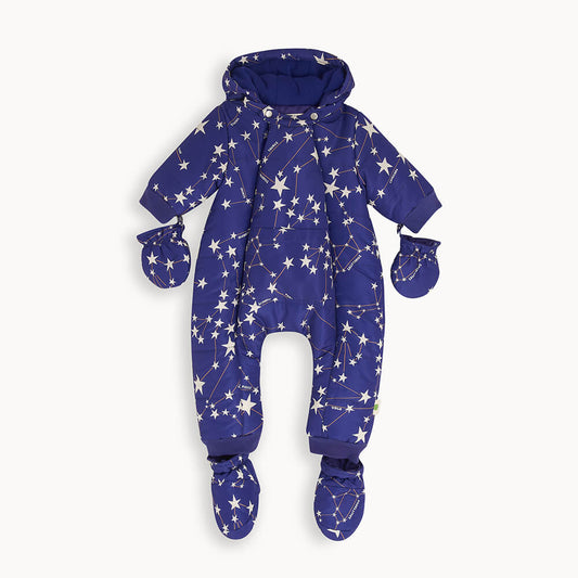 Bute - Navy Constellation Baby Snowsuit - Blue