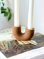 Dya  Double Taper Candle Holder : Saddle