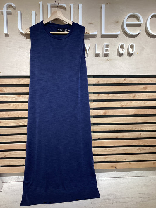 Nicole Miller Blue Sleeveless Dress