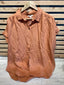 OTT Short Sleeve Burnt Orange Linen Shirt - size XXL
