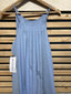 Athleta Hayes Pleated Maxi Dress Women's SP Dusty Blue Sleeveless Pockets Active NWT
