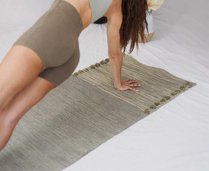 Jade & Jute - Naturally Dyed Herbal Yoga Mat