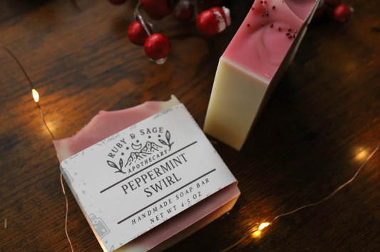 Peppermint Swirl Soap Bar