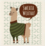 Sweata Weatha Llama Swedish Dishcloth