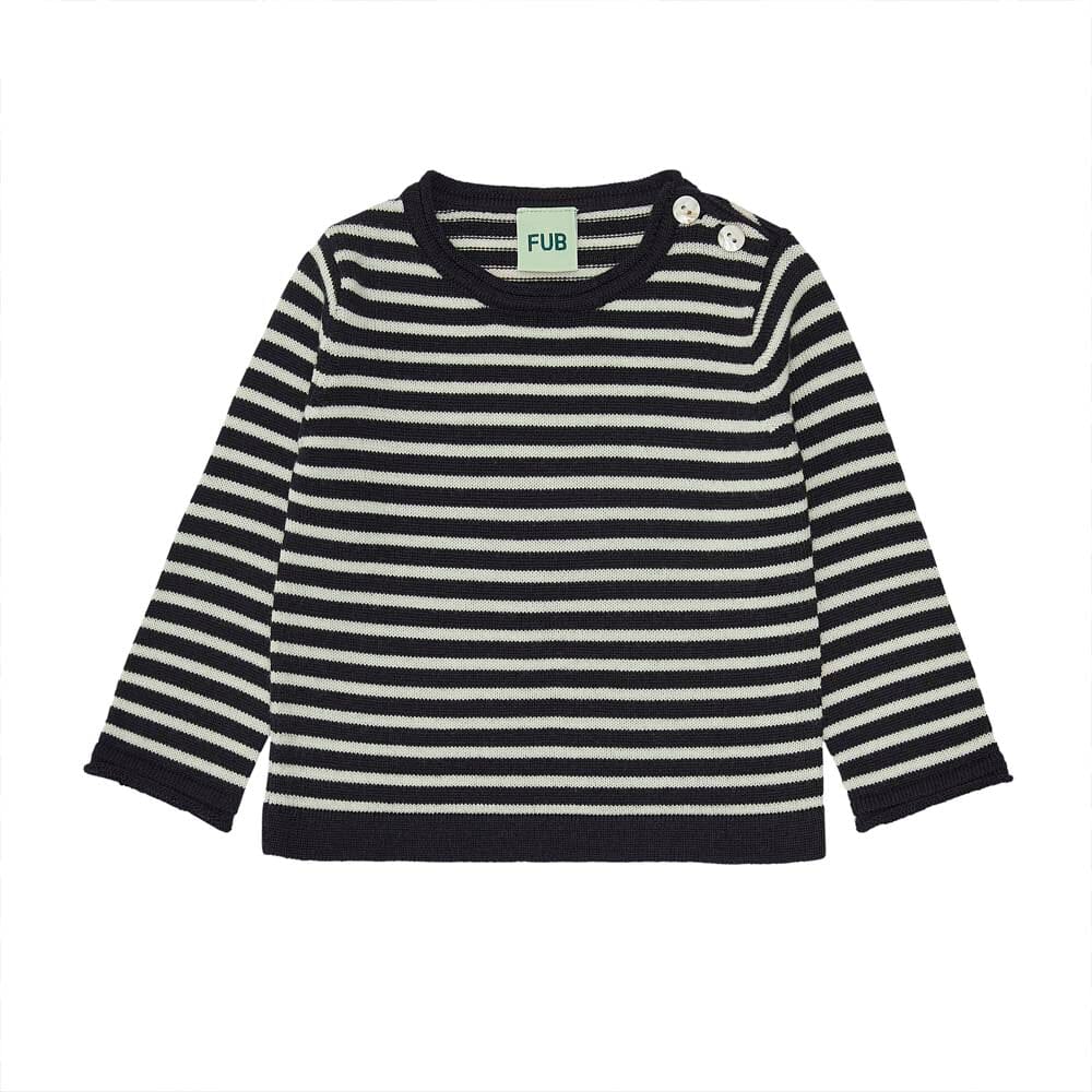 Baby Classic Sweater - Dark Navy/Ecru