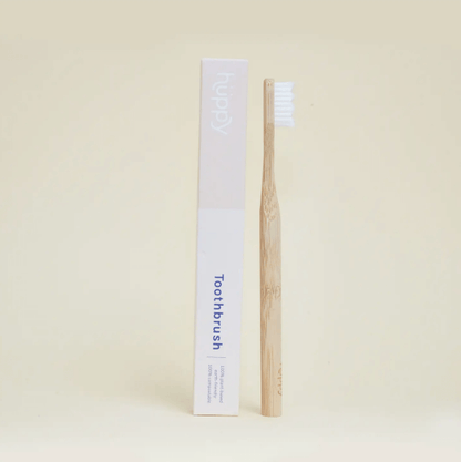 Huppy Bamboo Toothbrush – 100% Plant-Based, Plastic-Free, and Compostable