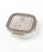 Glass Storage Container With Snap Lid Square