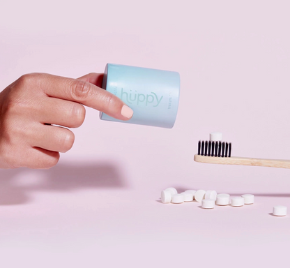 Huppy Toothpaste Tablets, 3 Flavors